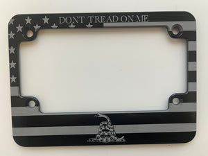 American Flag Don’t Tread On Me - Motorcycle License Plate Frame