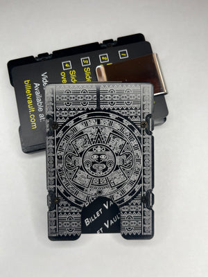 Aztec Calandar- Billetvault Aluminum Wallet