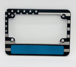 American Flag Thin Blue Line Motorcycle Frame